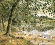 Camille Pissarro Scenic shore oil